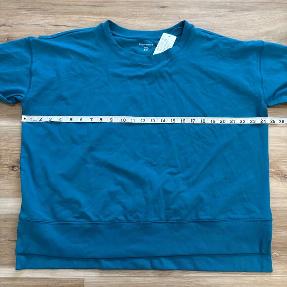 Eileen Fisher Pima Cotton Stretch Jersey Box-Top Dragonfly M - Picture 4 of 8